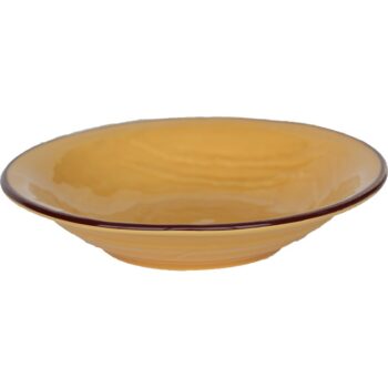 Piatto fondo ceramica GIALLO - IMPERFETTI