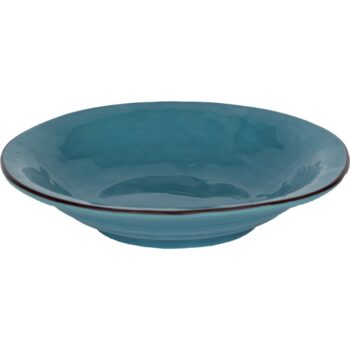 Piatto fondo ceramica TURCHESE - IMPERFETTI