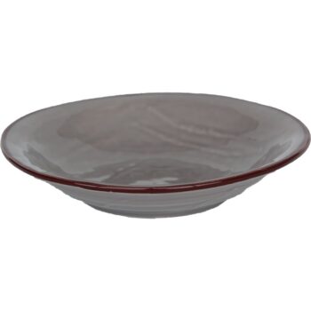 Piatto fondo ceramica GRIGIO - IMPERFETTI