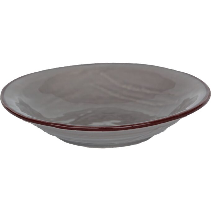 Piatto fondo ceramica GRIGIO - IMPERFETTI