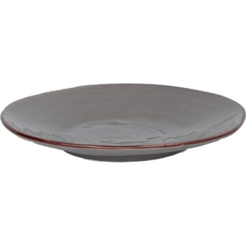 Piatto piano ceramica GRIGIO - IMPERFETTI