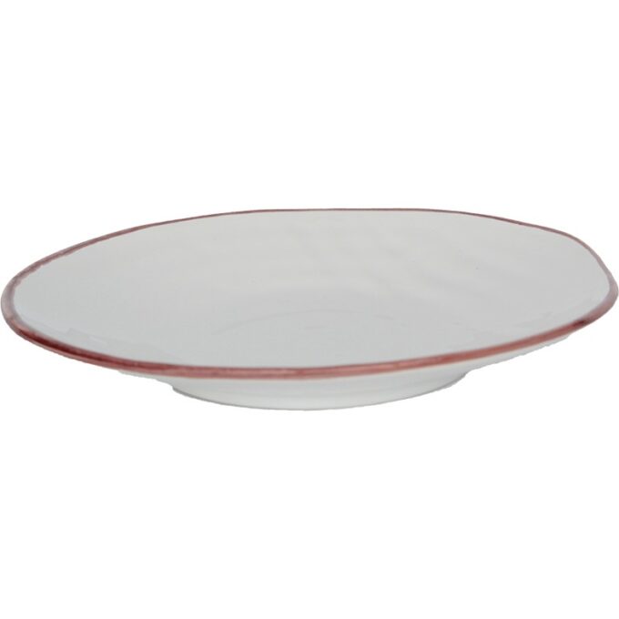 Piatto piano ceramica BIANCO - IMPERFETTI
