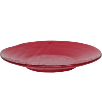 Piatto piano ceramica ROSSO - IMPERFETTI