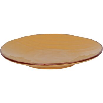Piatto piano ceramica GIALLO - IMPERFETTI