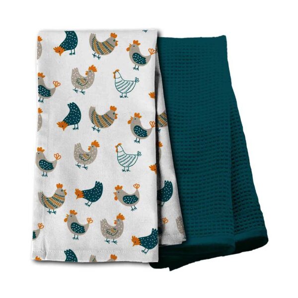 SET 2 Strofinacci - GALLINE