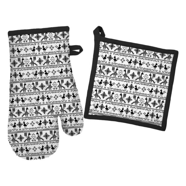 Set Guanto + Presina PAVONCELLA NERA