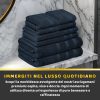 ASCIUGAMANI 100% COTONE - SET 4 PEZZI BLU - immagine 4