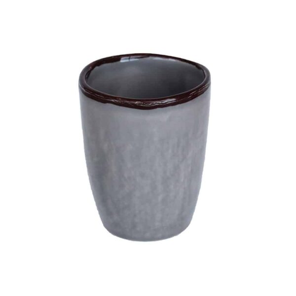 Bicchiere ceramica GRIGIO - IMPERFETTI - Set 6 Pezzi