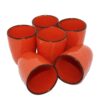 Bicchiere ceramica ARANCIO - IMPERFETTI - Set 6 Pezzi - immagine 2