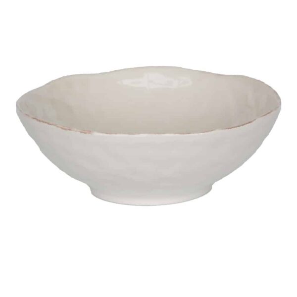 Insalatiera in ceramica BIANCO ANTICO - IMPERFETTI