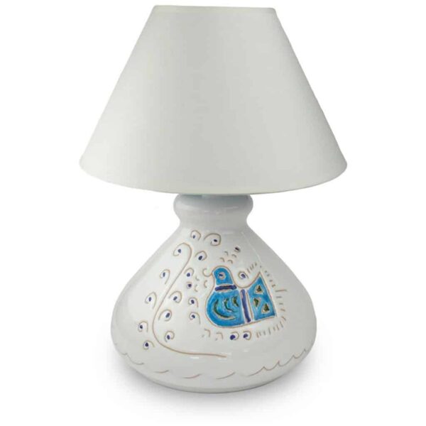 Lampada da tavolo in ceramica PAVONCELLA SARDA