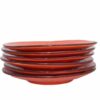 Piatto PIANO ceramica ARANCIO - IMPERFETTI - Set 6 Pezzi - immagine 4