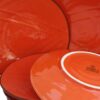 Piatto PIANO ceramica ARANCIO - IMPERFETTI - Set 6 Pezzi - immagine 5