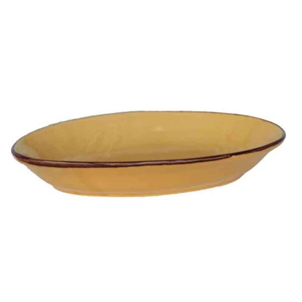 Piatto OVALE in ceramica GIALLO - IMPERFETTI
