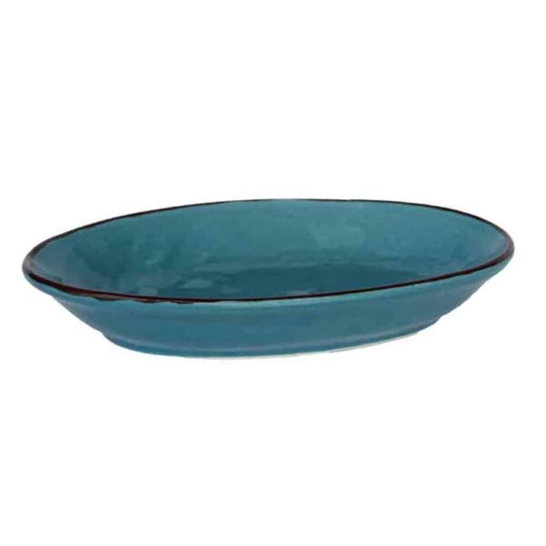 Piatto OVALE in ceramica TURCHESE - IMPERFETTI