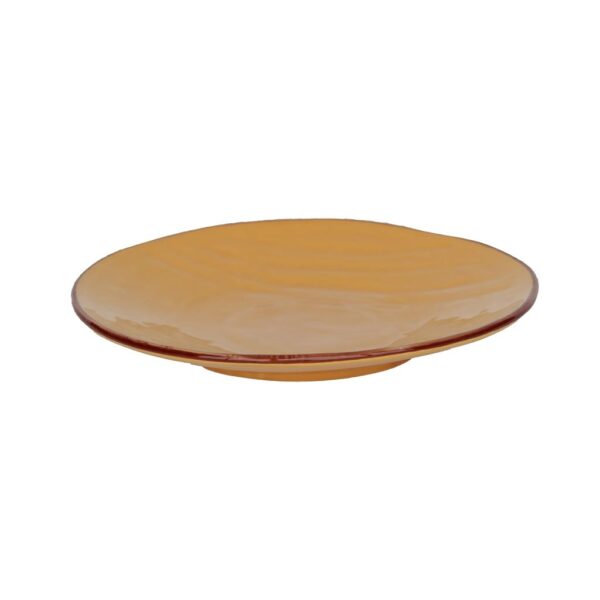 Piatto da PORTATA ceramica GIALLO - IMPERFETTI