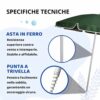 LELLO L'Ombrello - Ombrellone da Spiaggia - Anti raggi UV - immagine 3