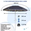 CARAIBI - Ombrellone Policotone da Spiaggia da 220 cm - immagine 3