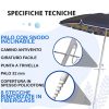 ALOHA - Ombrellone da Spiaggia - Grande, Antivento, in Cotone Duplex - immagine 5
