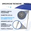 BAHAMAS - Ombrellone Antivento e Anti UV 230 cm - immagine 5