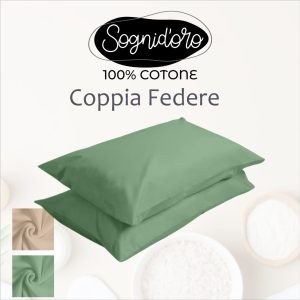 Coppia Federe - 100% Cotone pregiato - Linea Sogni D'oro
