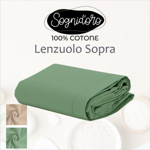 Lenzuolo Sopra - 100% Cotone pregiato - Linea Sogni D'oro - Disponibile in diverse fantasie e colori.