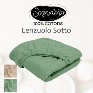 Lenzuolo Sotto con angoli elastici- 100% Cotone pregiato - Linea Sogni D'oro - Disponibile in diverse fantasie e colori.