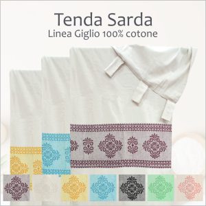 Tenda Sarda – 100% Cotone – Linea Giglio - Disponibile in diverse fantasie e colori