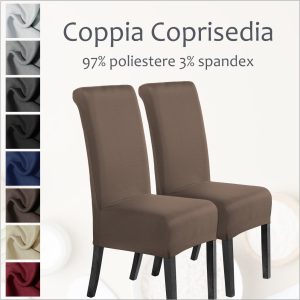 Coppia Coprisedia – No Stiro – 97% poliestere, 3% spandex - Bielastici, Antimacchia e Resistenti all’Acqua